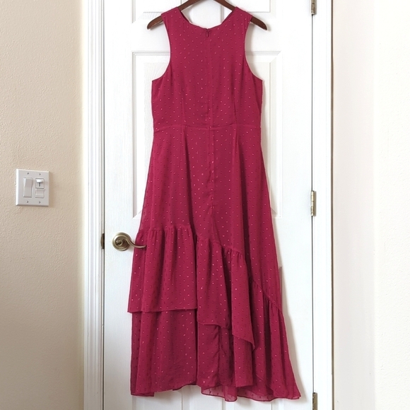 Soft Surroundings Sanna Sparkling Sleeveless Halter Neck Maxi Dress Sangria 10 - Picture 11 of 15